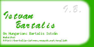 istvan bartalis business card